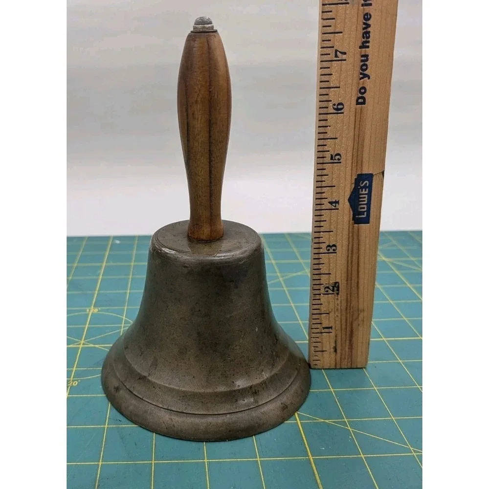Vintage Brass School Bell 8